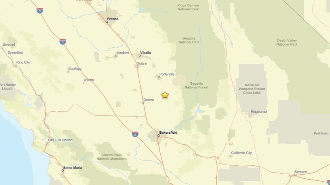 Update: 2.2 magnitude earthquake struck close to Porterville, CA on Aug. 2 