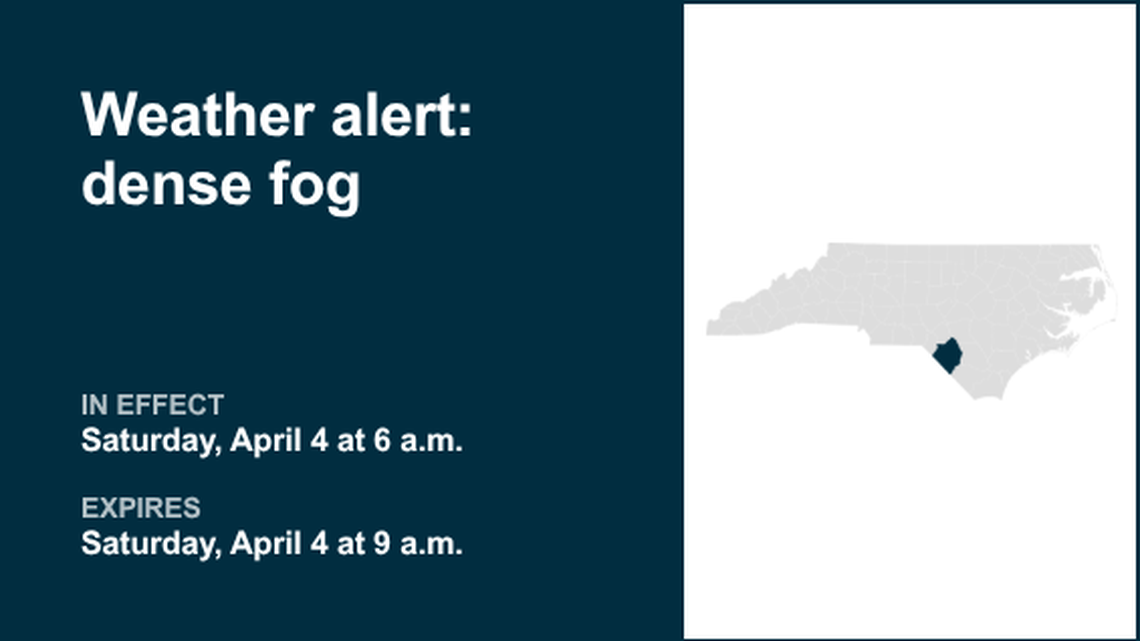 Weather alert in place for Robeson County Saturday morning 