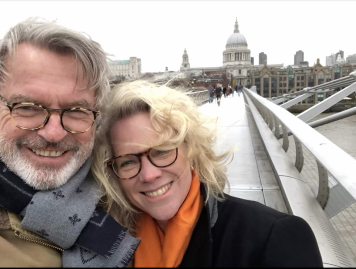  Sam Neill and Laura Tingle.Brendon Thorne/Getty Images for AFI 