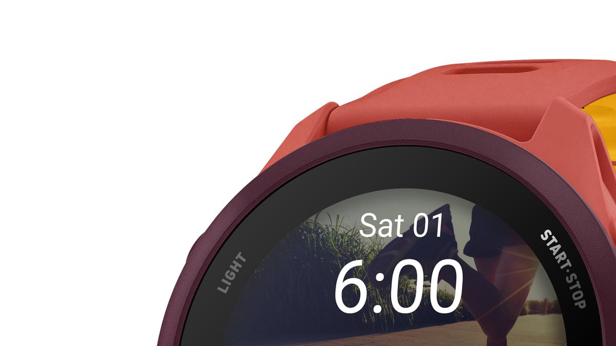 The Garmin Forerunner 170 has a a 1.2-inch AMOLED display.