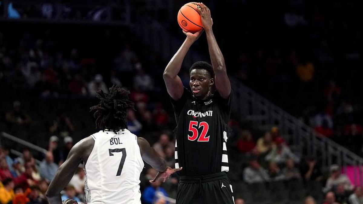  Moustapha Thiam brings two years of experience in the Big 12 crucible to Ann Arbor, Mich. | Frank Bowen IV/The Enquirer / USA TODAY NETWORK via Imagn Images 