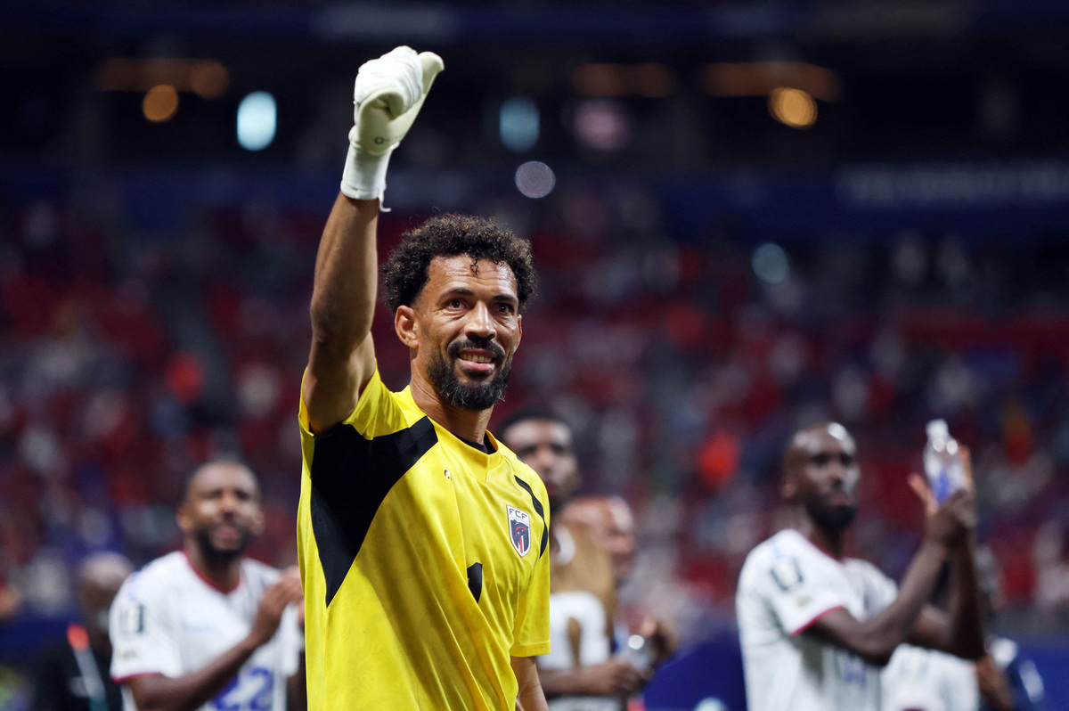 Soccer Football - FIFA World Cup 2026 - Group H - Spain v Cape Verde - Atlanta Stadium, Atlanta, Georgia, U.S. - June 15, 2026 Cape Verde's Vozinha celebrates after the match IMAGN IMAGES via Reuters/Brett Davis