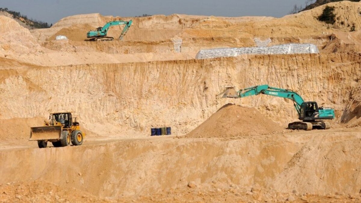 A rare earth mine in Ganxian county in central China's Jiangxi province. Photo by UPI