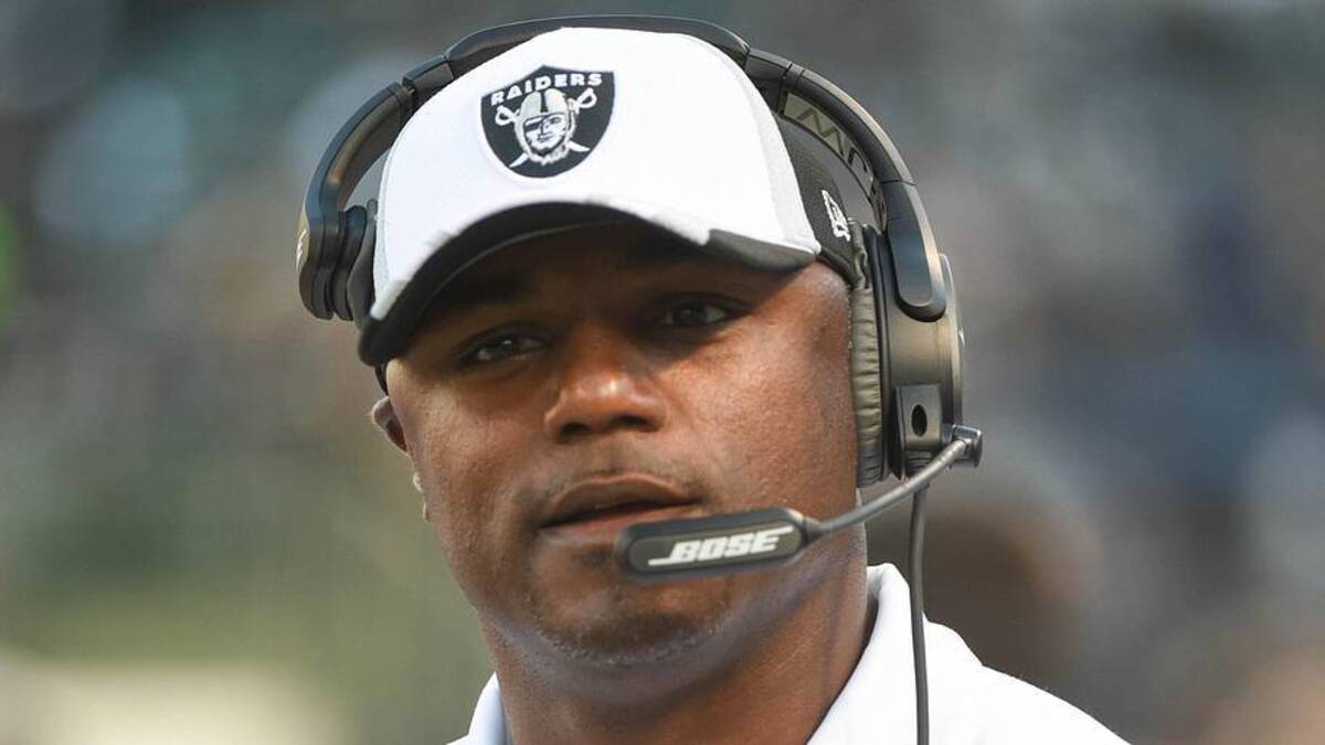  August 15, 2014; Oakland, CA, USA; Oakland Raiders defensive backs coach Joe Woods before the game against the Detroit Lions at O.co Coliseum. The Raiders defeated the Lions 27-26. Mandatory Credit: Kyle Terada-Imagn Images | Kyle Terada-Imagn Images 