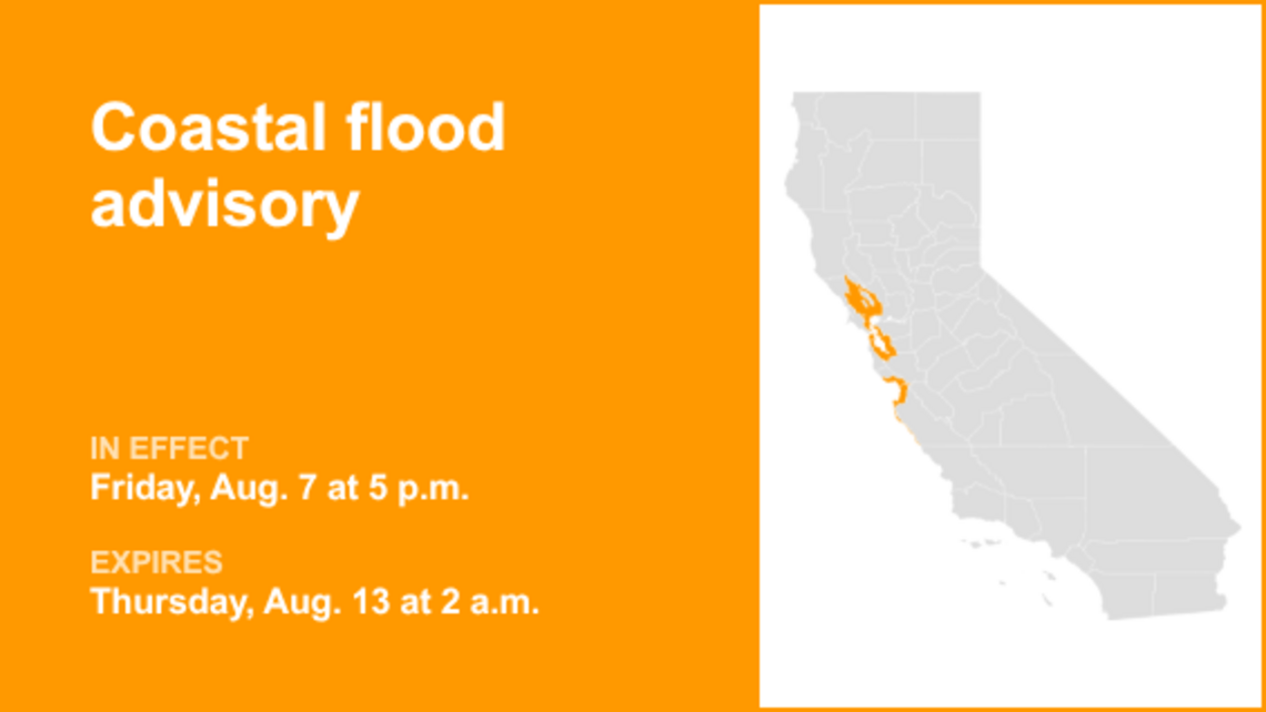 UPDATE: Coastal flood advisory issued for Northern California until 2 a.m. Thursday 