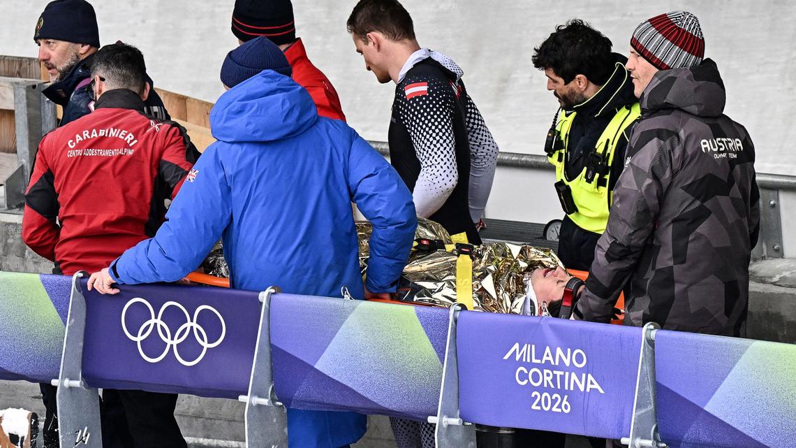 Olympian hospitalized after 1,500-lb. bobsled overturns during Olympics race