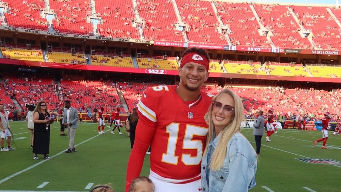 Brittany Mahomes Makes Double Denim Look Chic at Husband Patrick's Game 