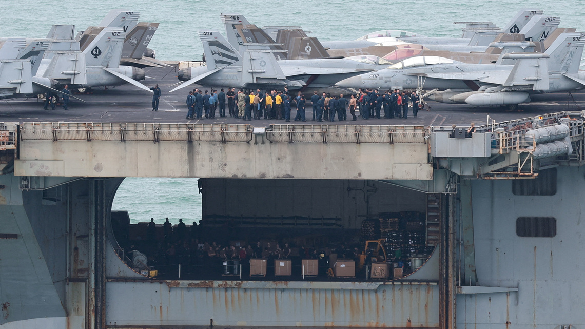 Eight attempted suicides during US aircraft carrier's extended mission