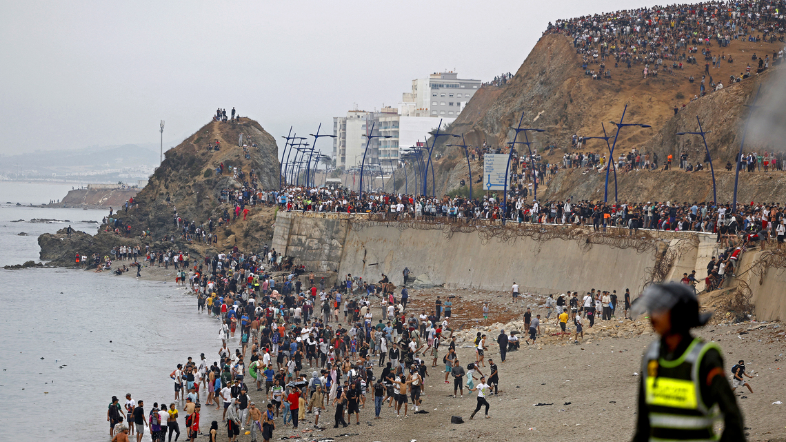 EU demands tougher action after 60,000 migrants reach Spain's Ceuta 