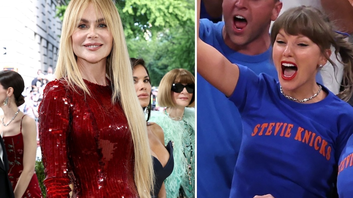 Nicole Kidman reacts to Taylor Swift and the Haim sisters’ Knicks shirts