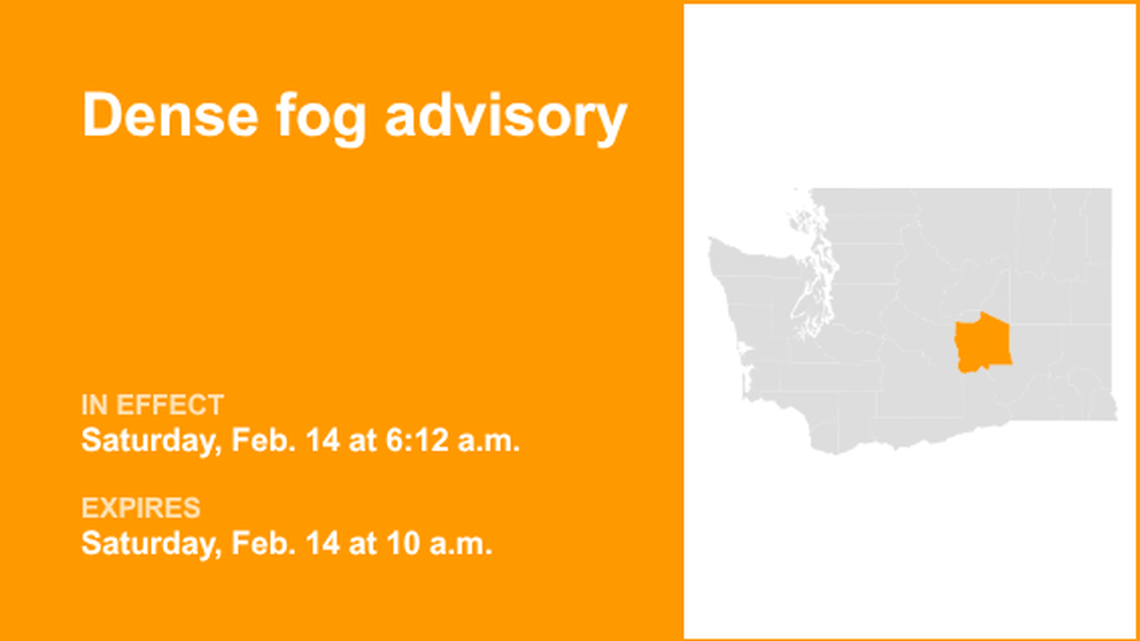 UPDATE: Dense fog advisory for Moses Lake area and Upper Columbia Basin 