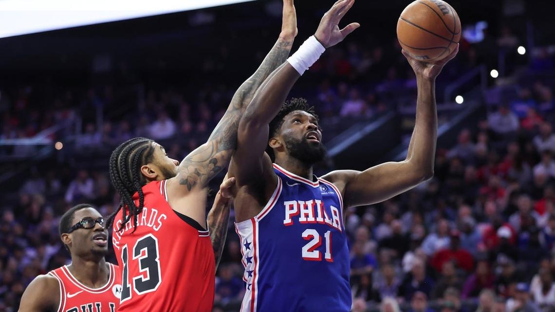 Joel Embiid shines in return as 76ers maul Bulls 
