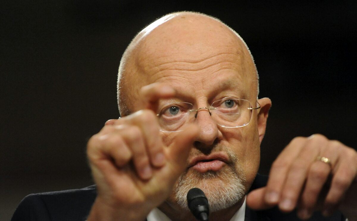  James Clapper, nominated by President Barack Obama for director of national intelligence, testifies at his Senate Select Intelligence Commitee confirmation hearing on July 20, 2010. Melina Mara/The Washington Post via Getty Images 