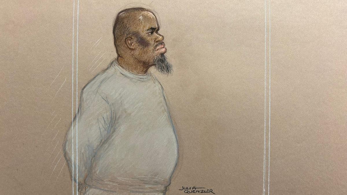 Essa Suleiman who has been charged with attempted murder over an attack during which two Jewish men were stabbed in Golders Green, north London, in what police are treating as a terrorist incident, sits at Westminster Magistrates’ Court, in London, Britain, May 1, 2026, in this courtroom sketch. REUTERS/Julia Quenzler