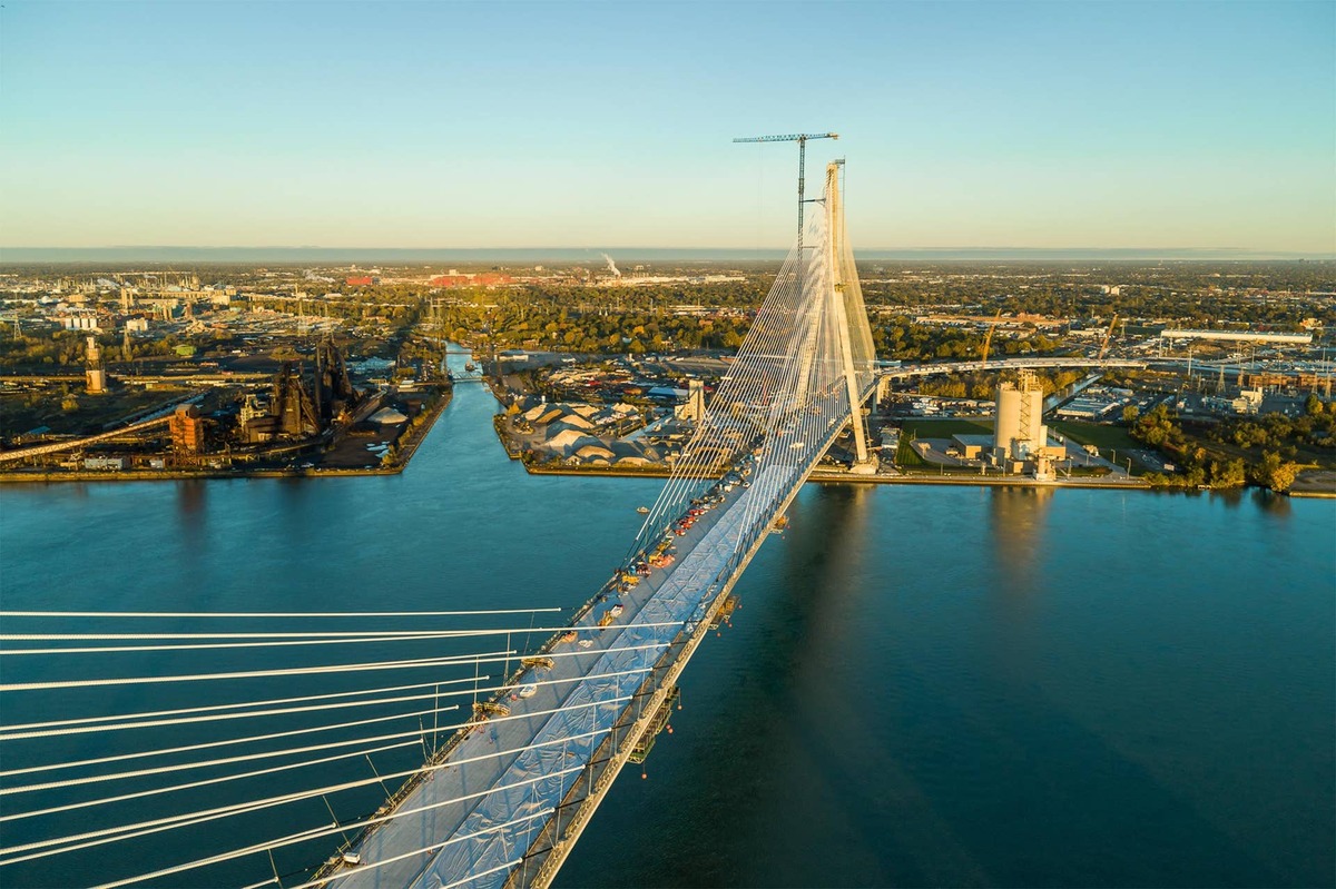 Gordie Howe Bridge - under construction