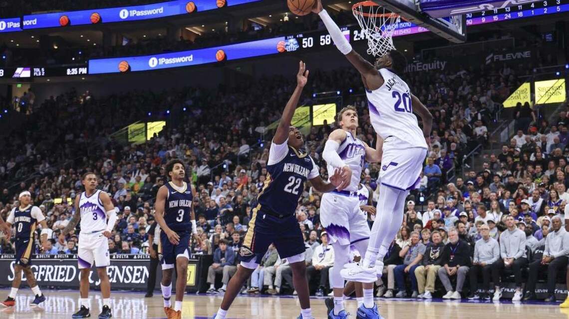 Jaren Jackson Jr., Jazz eke out home-opening win over Pelicans 