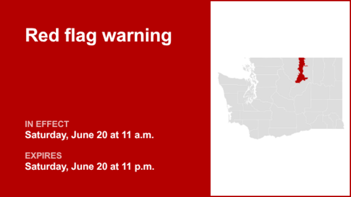 UPDATE: Red flag warning for Okanogan Valley until Saturday night, says the NWS 