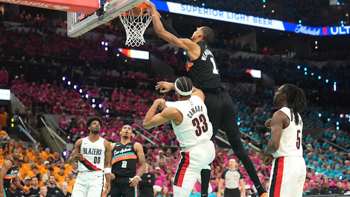  The Blazers weren't able to solve the Victor Wembanyama problem. | Scott Wachter-Imagn Images 