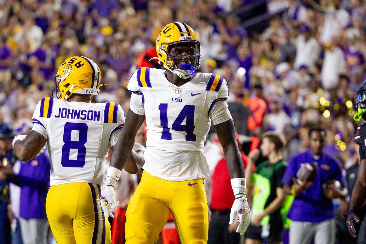  LSU TE Trey'Dez Green has rare physical traits and first-round potential. (Stephen Lew-Imagn Images)