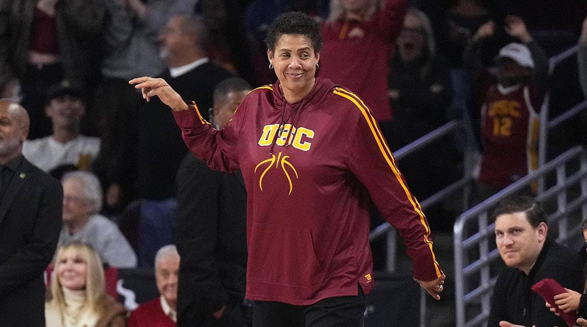  Cheryl Miller attends a women's basketball game between the Michigan Wolverines and USC Trojans in Los Angeles on Dec. 29, 2024. Kirby Lee-Imagn Images