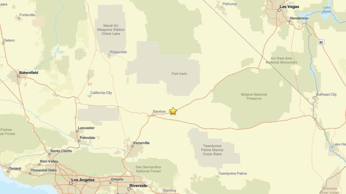 Oct. 15: Earthquake of 2.0 magnitude registered near Barstow, CA 