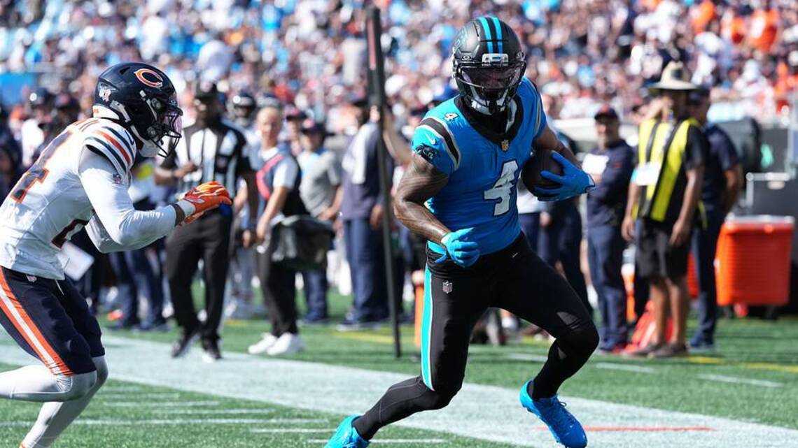 Tetairoa McMillan had two catches in Sunday’s loss. The Panthers plan to fix that