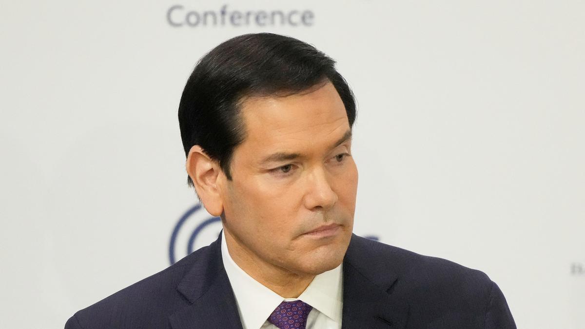 U.S. Secretary of State Marco Rubio speaks at the 62nd Munich Security Conference on Feb. 14, 2026, in Munich, Germany.