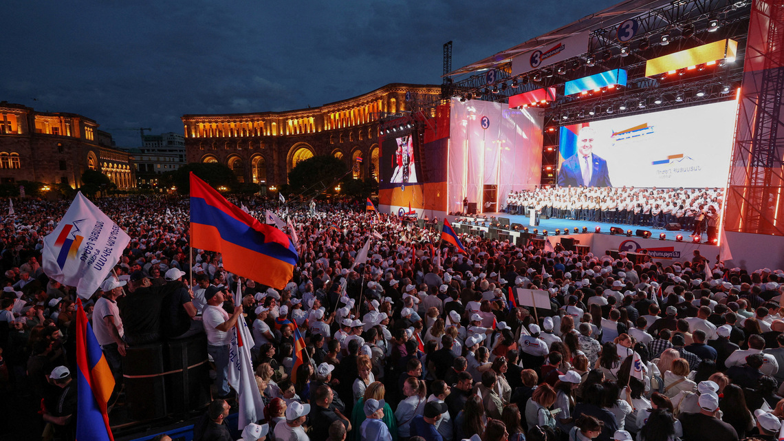 Armenia arrests six candidates for pro-Russian opposition day before vote 