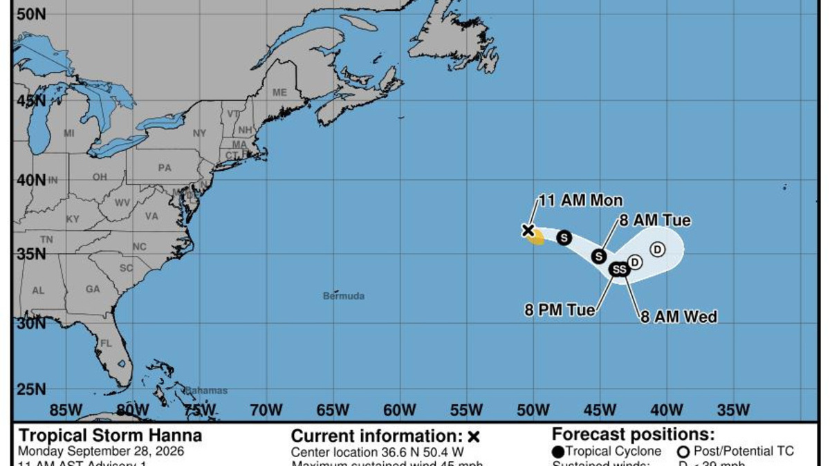 The Atlantic finally has a new tropical storm. Track Hanna | Idaho ...