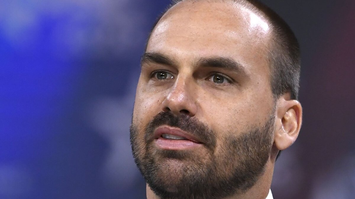 Brazil's Supreme Federal Court convicted former federal lawmaker Eduardo Bolsonaro, son of former President Jair Bolsonaro, and sentenced him to four years and two months in prison for coercion during judicial proceedings. File Photo by Mike Theiler/UPI