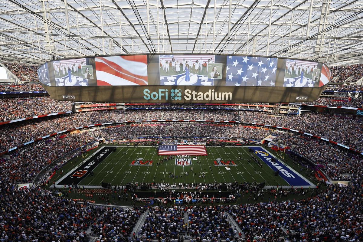  Fotografía de archivo del 13/02/2022 del SoFi Stadium en Inglewood, California, EE.UU. EFE/ETIENNE LAURENT