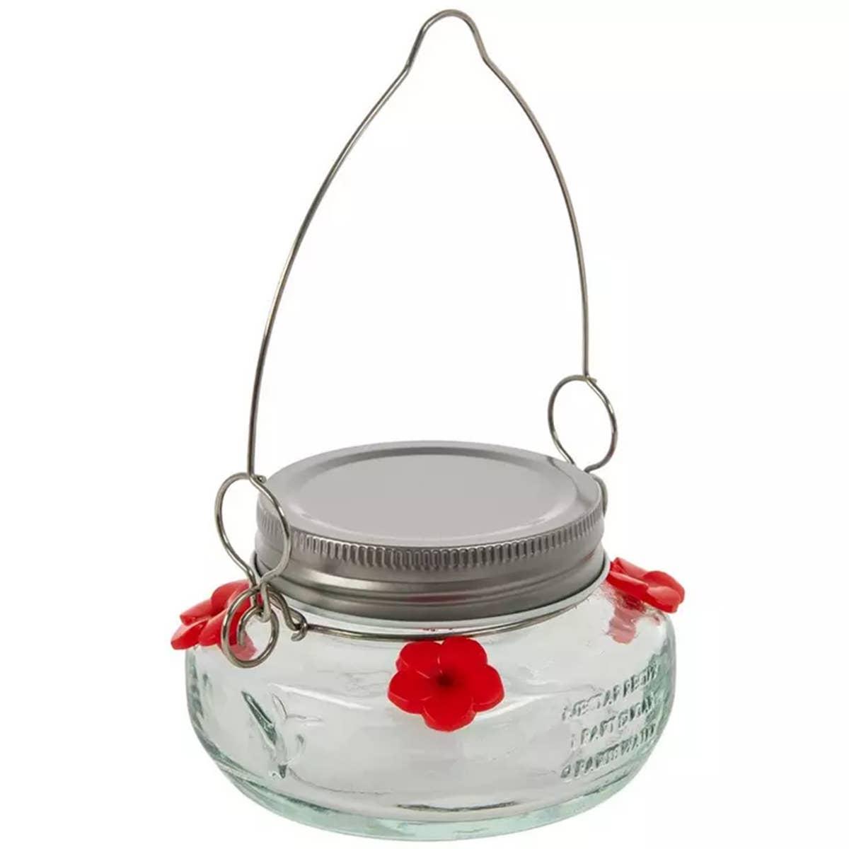  Mason Jar Hummingbird Feeder.