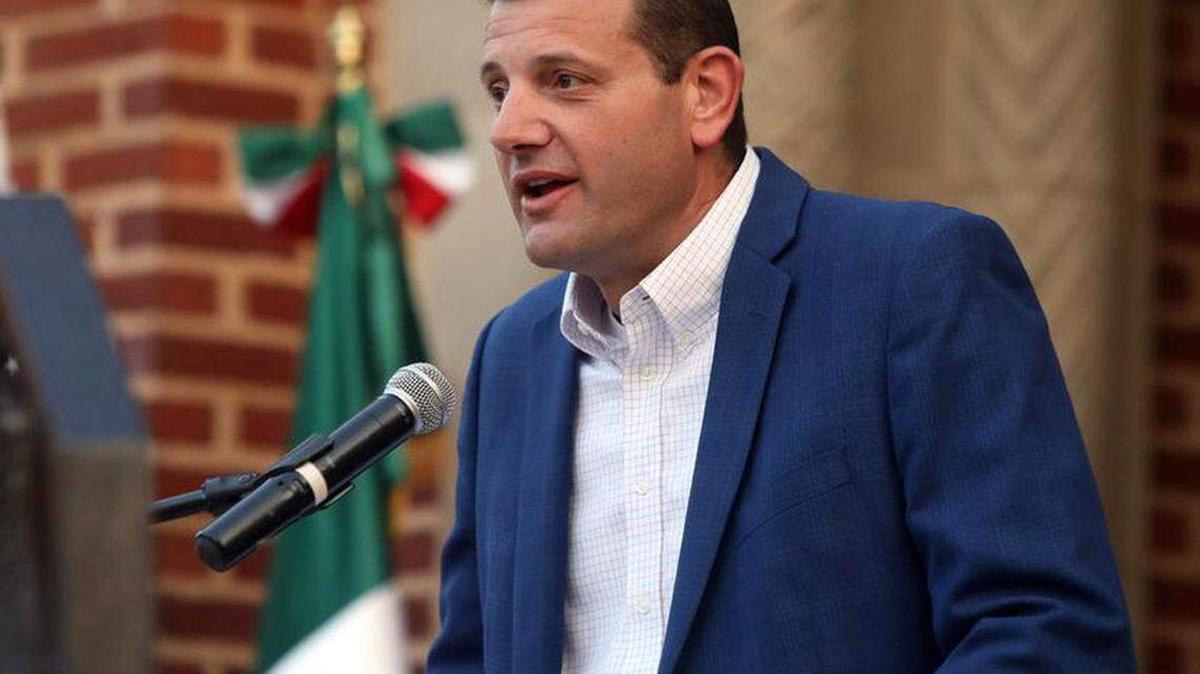 Congressman David Valadao speaks during a 2023 Mexican Independence Day celebration at Fresno City College. (Juan Esparza Loera/The Fresno Bee/TNS)