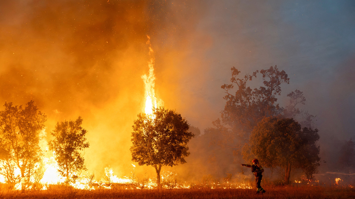 Spanish and French firefighters feel the strain from tackling huge blazes  