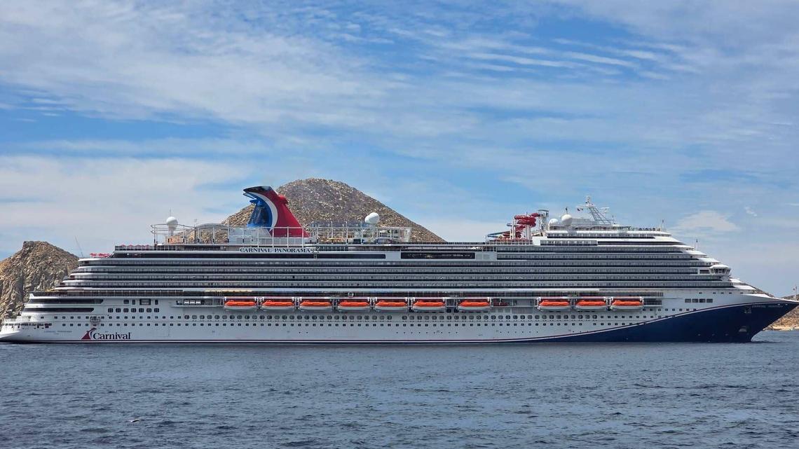  Carnival cruise ships anchor offshore in Cabo San Lucas. 