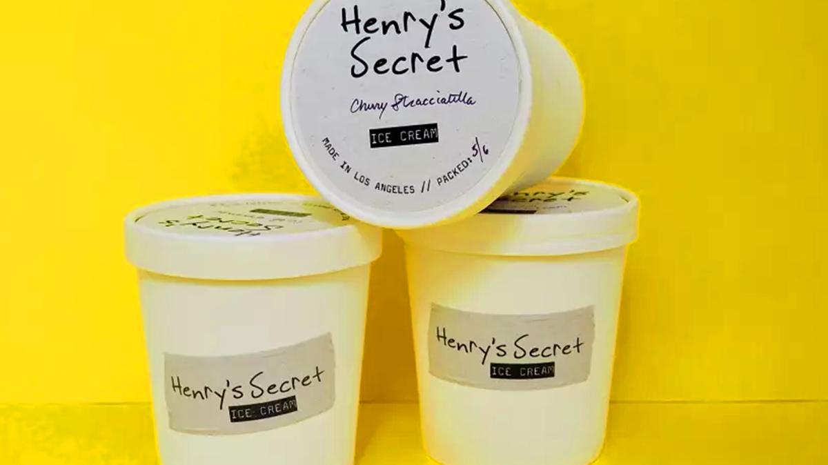 Pints of Henry’s Secret ice cream. The ice cream pop-up operates out of West Hollywood with weekly drops. (Jenn Harris/Los Angeles Times/TNS)