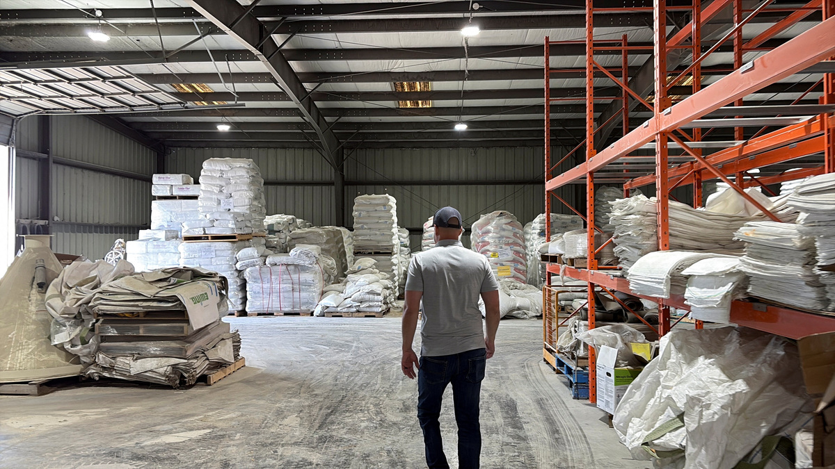 Tom Rinn of global grass seed giant DLF walks in his company's facility in Winnipeg, Manitoba, Canada, May 25, 2026. REUTERS/Ed White