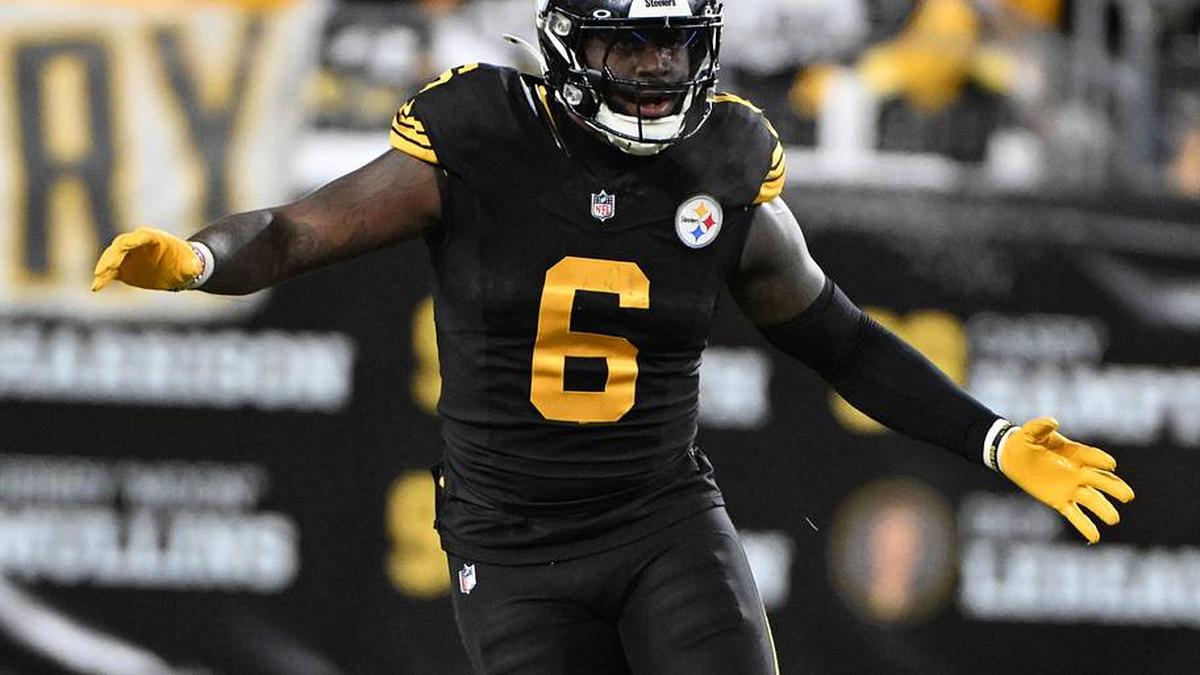  Dec 15, 2025; Pittsburgh, Pennsylvania, USA; Pittsburgh Steelers linebacker Patrick Queen (6) drops into coverage against the Miami Dolphins during the second half at Acrisure Stadium. Mandatory Credit: Barry Reeger-Imagn Images | Barry Reeger-Imagn Images 