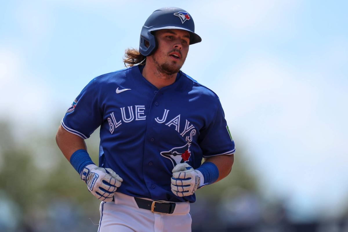  Toronto Blue Jays third baseman Addison Barger (47) © Nathan Ray Seebeck-Imagn Images