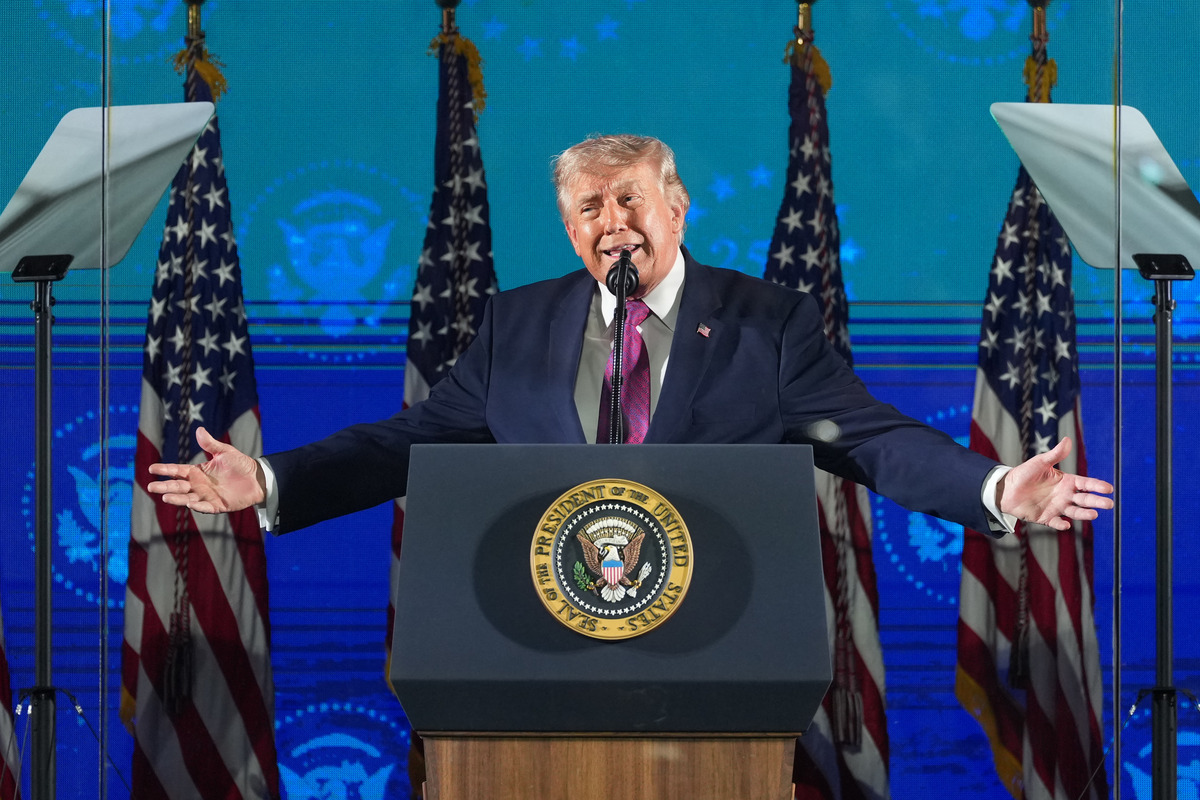  President Donald Trump speaks at the Mount Rushmore National Memorial on July 3, 2026, near Keystone, South Dakota. 
