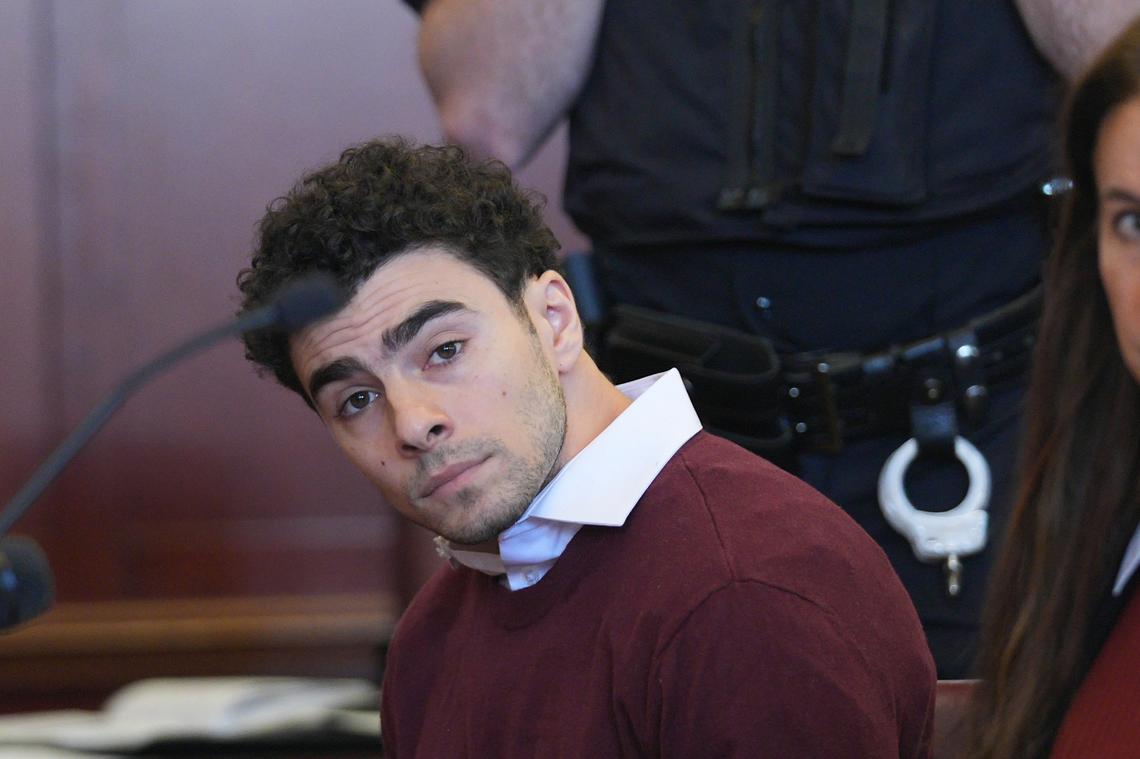 NEW YORK, NEW YORK - DECEMBER 23:  Luigi Mangione appears for his arraignment at Manhattan Criminal Court on December 23, 2024 in New York City. Mangione, 26, was arraigned on state murder charges in the killing of UnitedHealthcare CEO Brian Thompson on a Manhattan street on December 4. (Photo by Curtis Means-Pool/Getty Images)