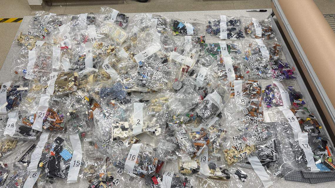 Man charged in Lego theft scheme of replacing pieces with pasta, police say