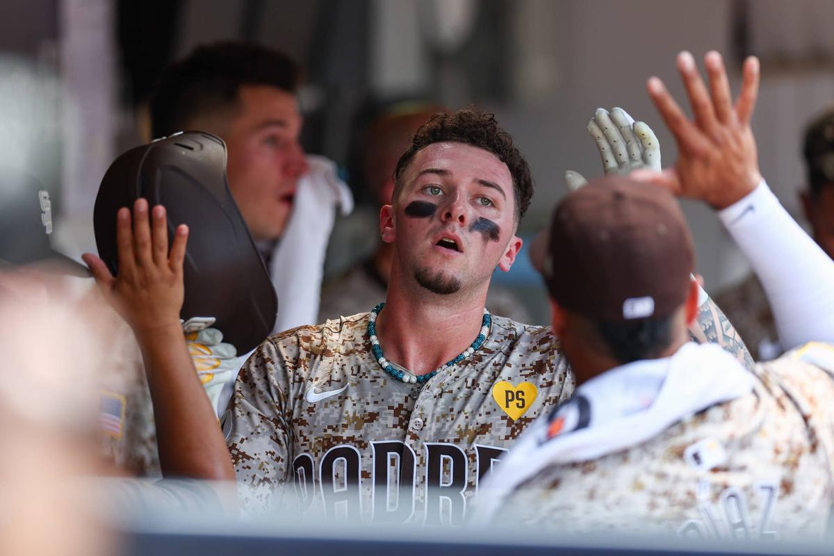  San Diego Padres center fielder Jackson Merrill (3) Chadd Cady-Imagn Images