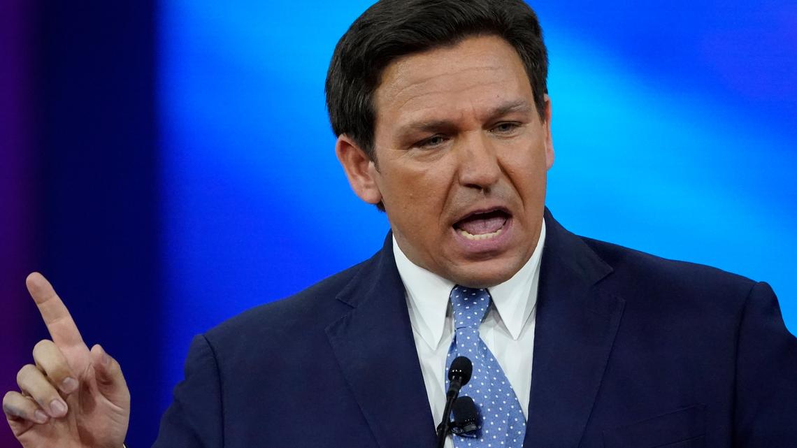 Florida Gov. Ron DeSantis at the Conservative Political Action Conference (CPAC), on Feb. 24 in Orlando.
