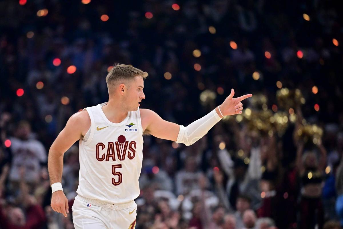  Cleveland Cavaliers guard Sam Merrill (5) Ken Blaze-Imagn Images