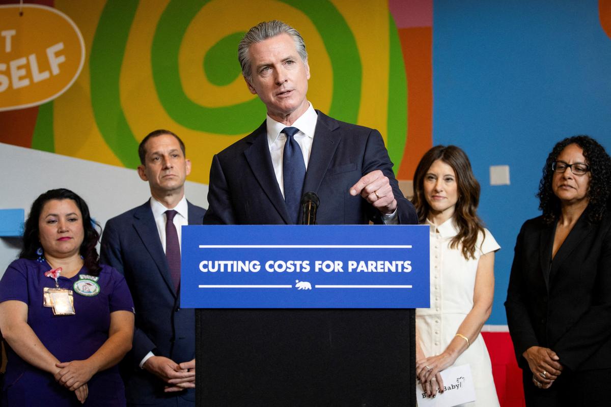 California Governor Gavin Newsom holds a press conference in San Francisco, California, U.S., May 8, 2026. REUTERS/Manuel Orbegozo