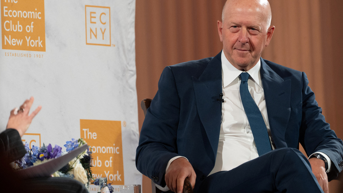 David Solomon, Chairman and CEO of The Goldman Sachs Group, Inc., addresses the Economic Club of New York in New York City, U.S., June 2, 2026. REUTERS/David 'Dee' Delgado