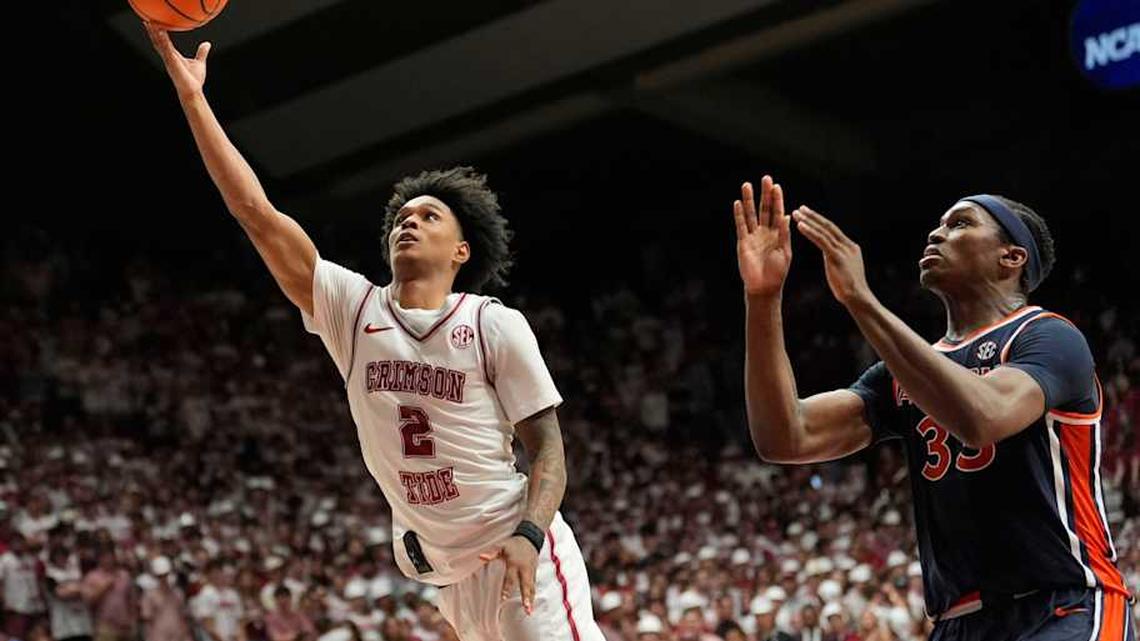  Aden Holloway faces legal hurdles that cost him the end of his 2025–26 season, but he is in line to put up huge numbers for the Crimson Tide next season. | Gary Cosby Jr. / USA TODAY NETWORK via Imagn Images 
