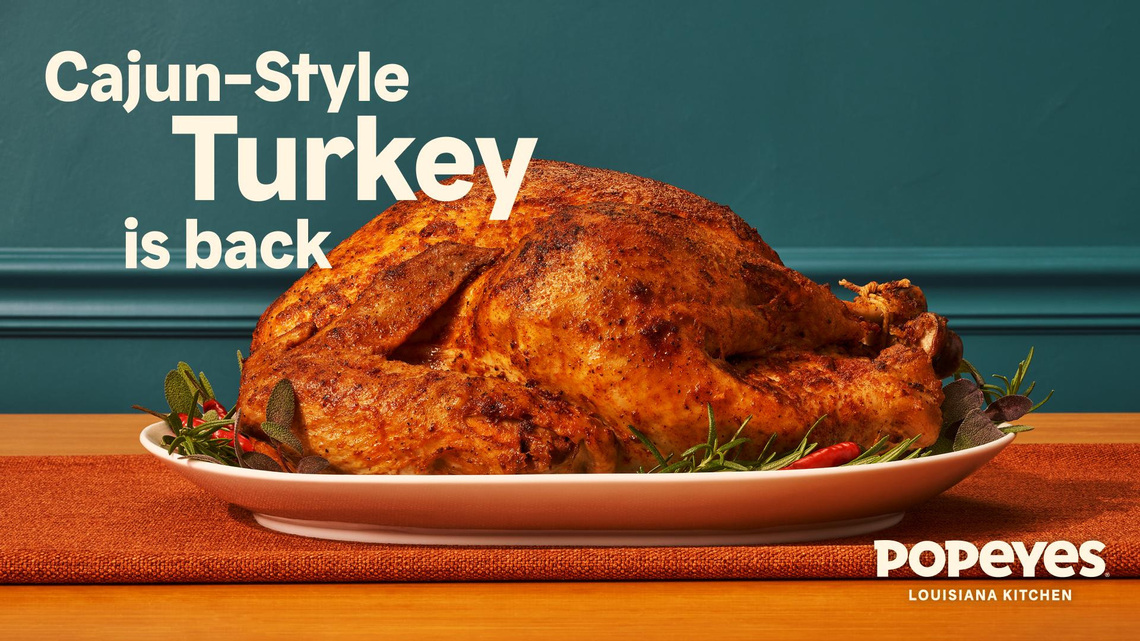 Popeyes brings back its Cajun-Style Turkey. How to get one 