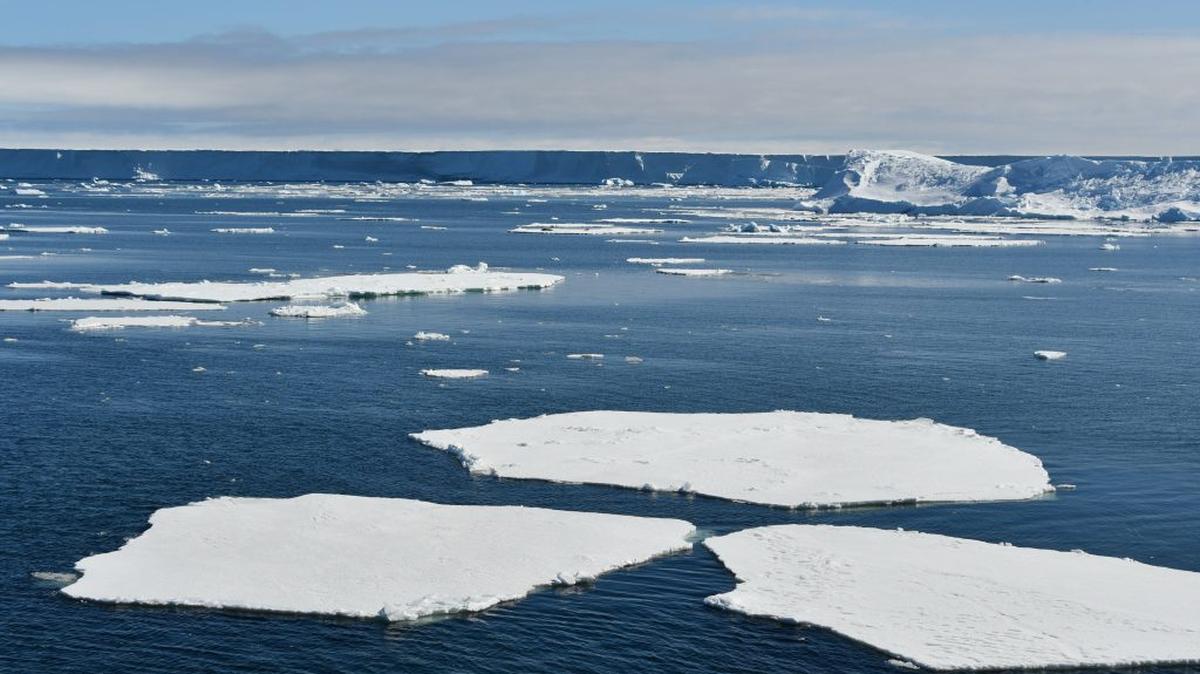 Melting ice in Antarctica. (Laura Cimoli via SWNS). 
